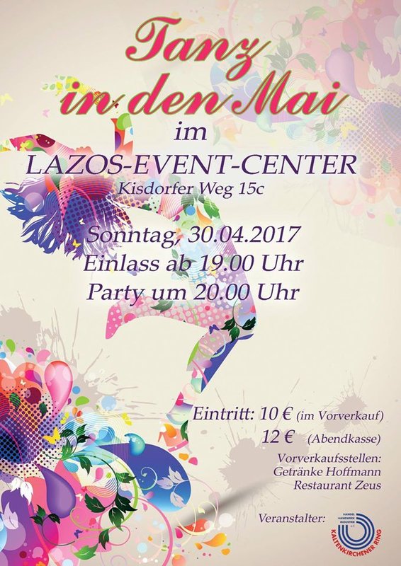 Tanz in den Mai am 30. April 2017 im Lazos-Event-Center