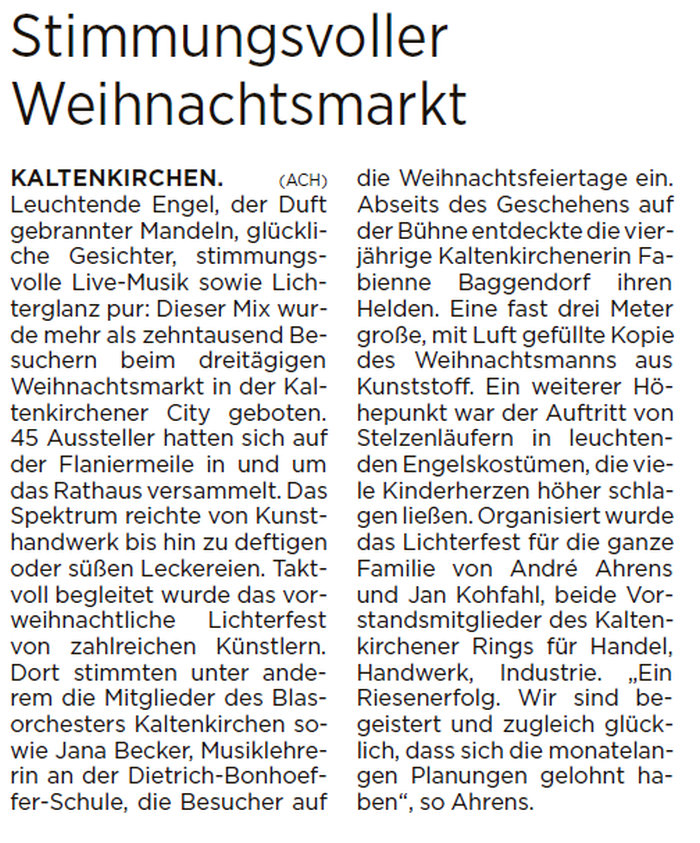 Nordexpressbericht 20.12.2017 zum Weihnachtsmarkt