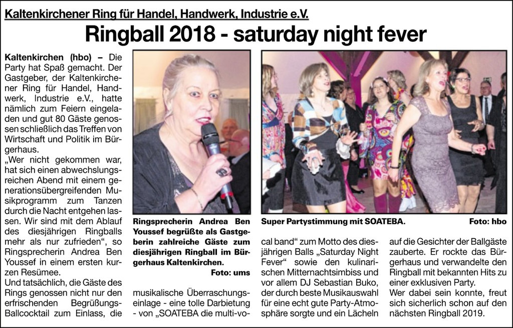 Umschaubericht vom 21.2.2018 zum Ringball 2018