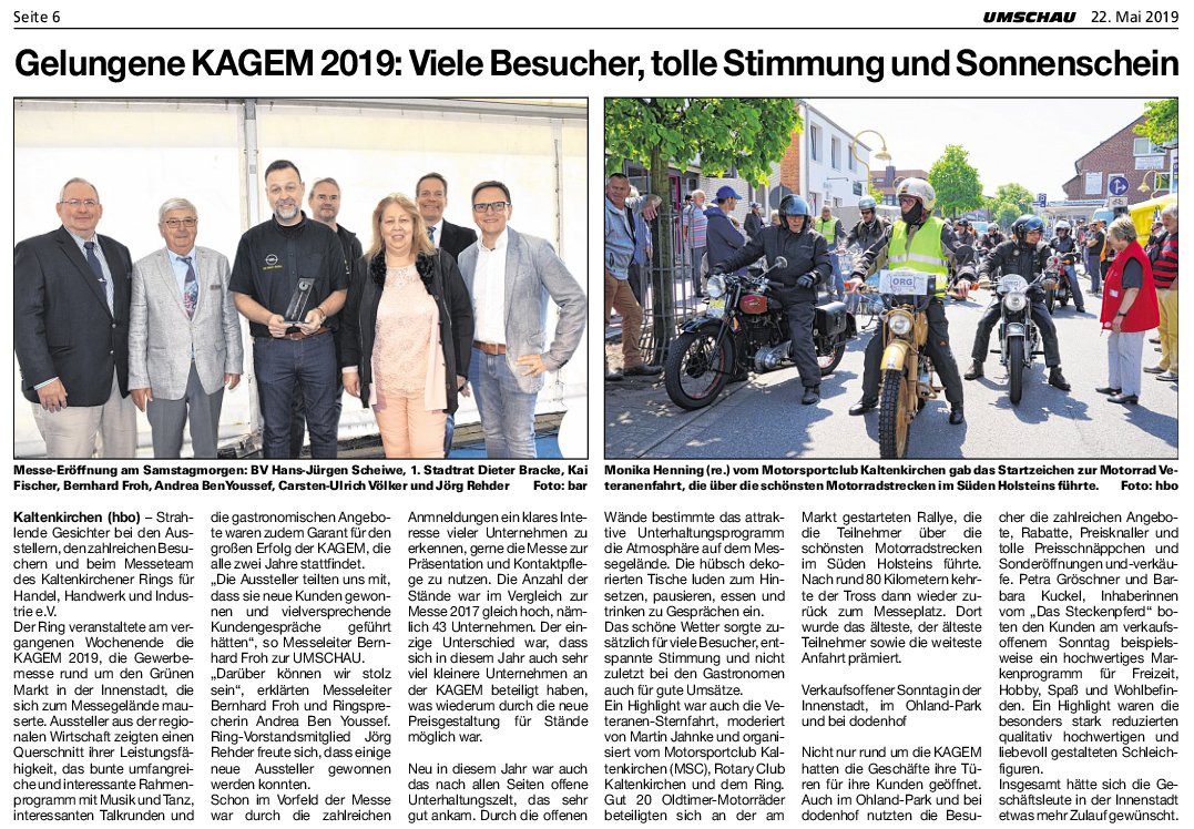 Bericht der UMSCHAU zur KAGEM 2019