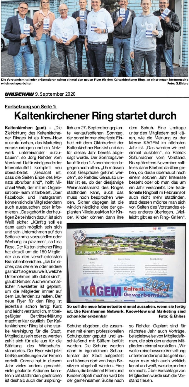 Der Ring startet durch mit neuem Flyer, Homepage und Vorstand